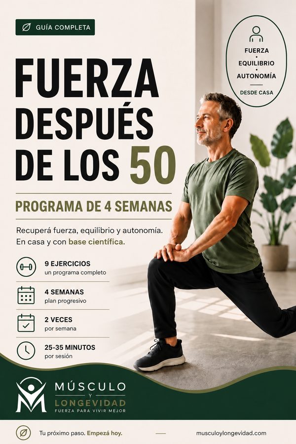 Portada de la guía Fuerza después de los 50
